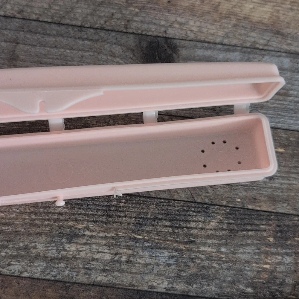 60s 70s Vintage Rare Pink Floral Cosmetic Toiletry Set Organizer New